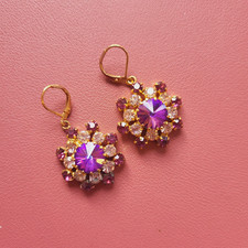 Gold tone drop dangle lever