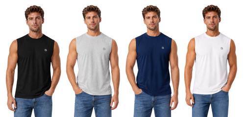 Pack mens sleeveless plain - pack,