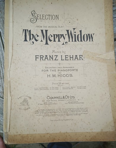 The merry widow - sheet, music