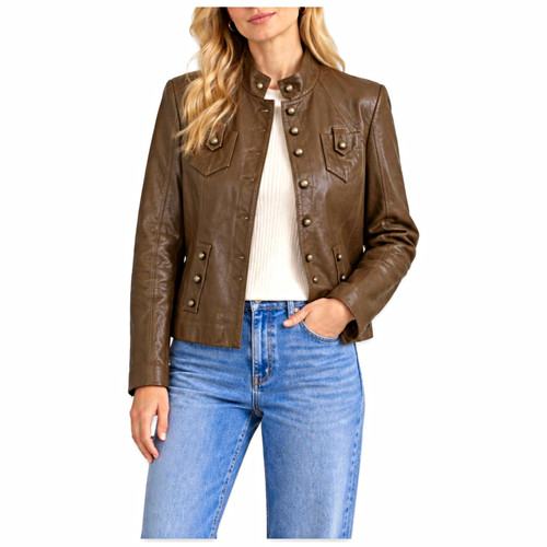 Vintage brown 100 lambskin - brown, 100%