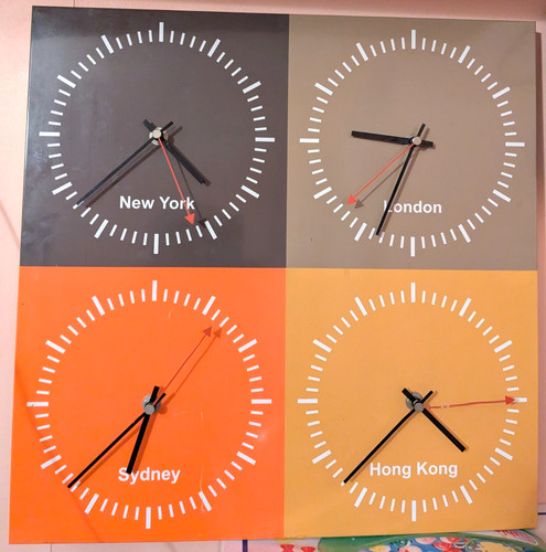Retro time zones pop art - retro,
