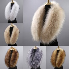 Lady Women Faux Fur Fluffy Collar Scarf Winter Warm Soft Shawl Wrap Scarves NEW