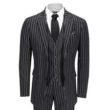 Mens 3 Piece Pin Stripe Suit