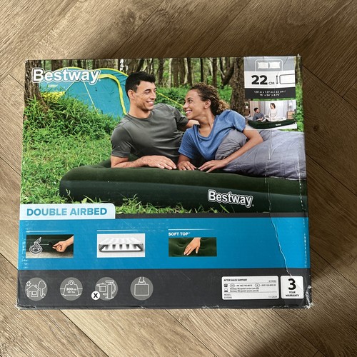 Bestway double flocked airbed - bestway,