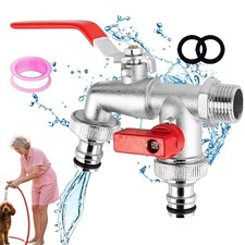 UK Double Garden Tap with 1/2