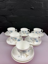 Wedgwood Ice Rose Tea Trios Cups Saucers and Side Plates 4 Sets of 6 Available