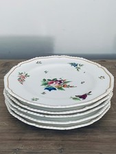 Set of 5 Early Derby Plates