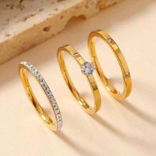 Luxury stainless steel ring - steel,
