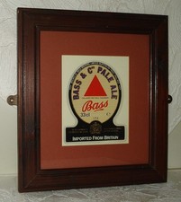 Vintage Wood Framed Bass PALE ALE – Imported from Britain – Wall Picture