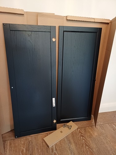 New ikea oxberg black oak - new,