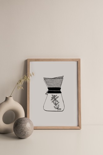 Coffee print chemex - a4,