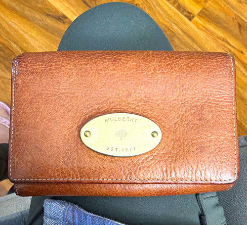 Mulberry brown leather fold - mulberry,