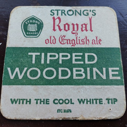 Strongs tandem beer mat - strongs,
