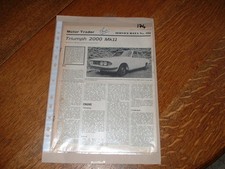 TRIUMPH 2000 MK 2 MOTOR TRADER