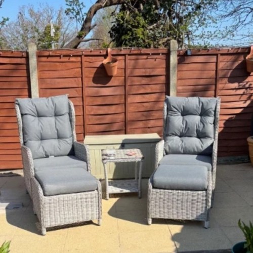 Rattan bistro set armchairs - rattan,