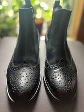 Genuine Leather Brogue Chelsea