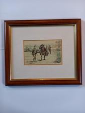 Framed antique satirical print