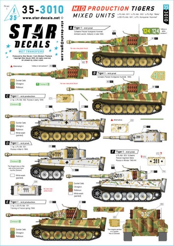 Star decals 3010 35 - star, 1:35