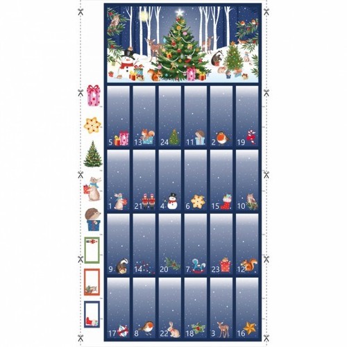 Advent calendar fabric - calendar, panel