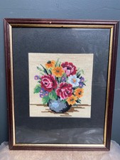 Vintage floral needlepoint - floral,