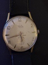 Mens MuDu Gold Plated Hand Wound Watch  In Good Condition And Working Order
