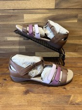 Hotter Solei Sandals Standard Fit Rich Tan-Dark Rose Size UK 6.5 Boxed New