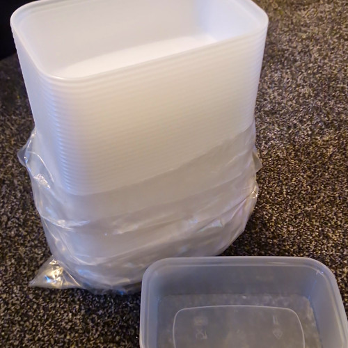 Clear plastic rectangular food - plastic,