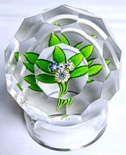 Antique Saint Louis Paperweight Nosegay Floating Bouquet, Faceted c.1845