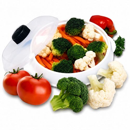 Microwave steamer veg fish - steamer,