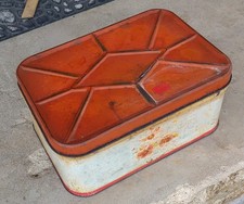 Vintage  Bread Box Tin Hinged