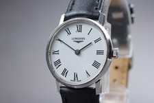 Vintage 1983 Longines L817.4 Roman Numerals White Dial Manual Wind [Near Mint]