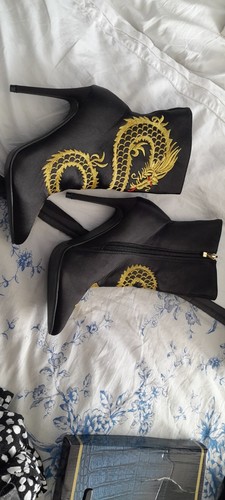 Black fabric stiletto ankle - black, s6