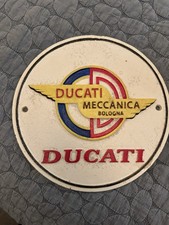 Ducati Motorcycle Retro Metal Sign Wall Plaque Garage Man Cave