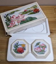 80s Vintage Avon Soap Set Tropical Flowers Perfumed Floral Scented Collectable