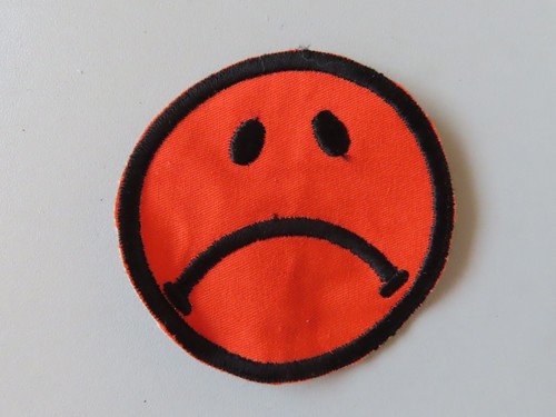Vintage 1970 sad smiley - 1970's,