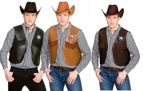 Cowboy waistcoat black - black, or