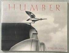 HUMBER Car Range Sales Brochure For 1937 #2207/11/36 SNIPE Eighteen Pullman