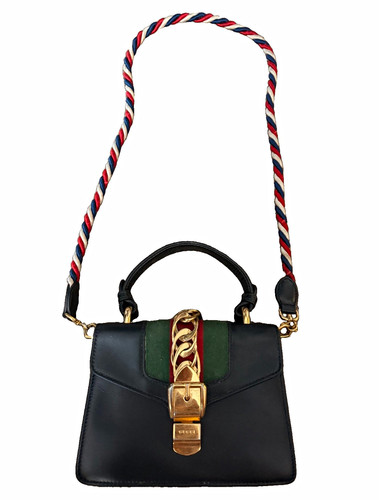 Gucci mini black leather top - gucci,