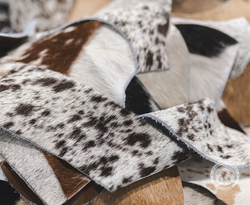Assorted cowhide scraps real - assorted,