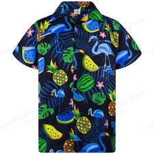 Mens Button Down Flamingo