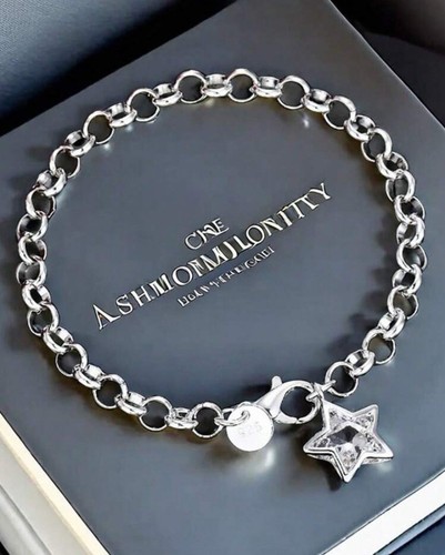 Sterling star charm bracelet - sterling,