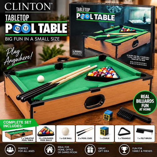 Clinton tabletop pool table - pool,