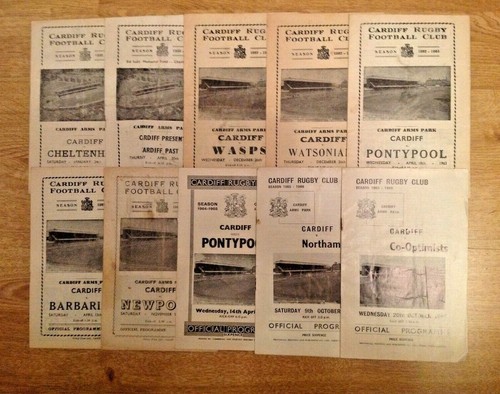 Cardiff rugby programmes - cardiff,