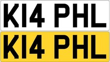 K14 PHL Private/Cherished Licence Plate , PHL registration plate. Phil 