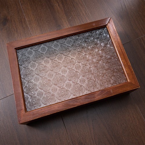 Vintage storage box with - with, glass