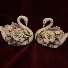 PAIR of Swan Plant Pots/