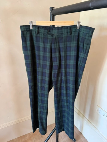 Navy green tartan - green,