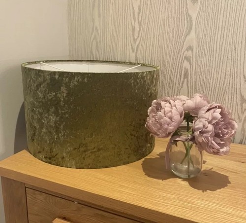 Handmade lampshade olive - lampshade,
