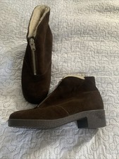 Barely Worn Morlands  Suede Waterproof Sheepskin Lined Boots Size 4 Brown