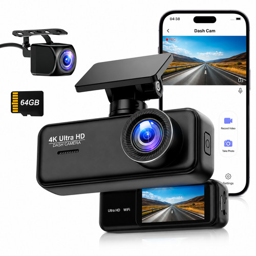 Front rear dash cam wifi - rear,